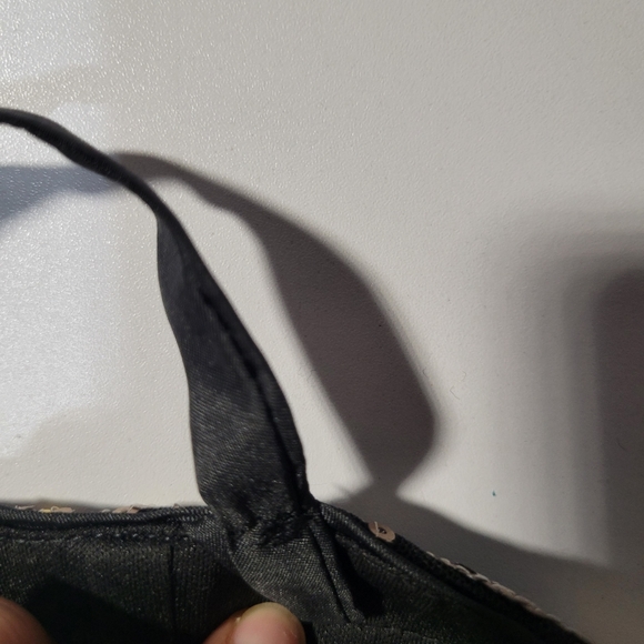 David's Bridal Corset Bodice Floral knee Lengh Sheath Black and Gold dress - Picture 8 of 11